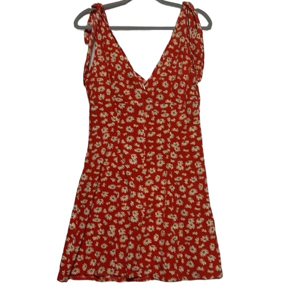 SHEIN Women’s Orange Floral Mini Dress Size Medium - Picture 4 of 8